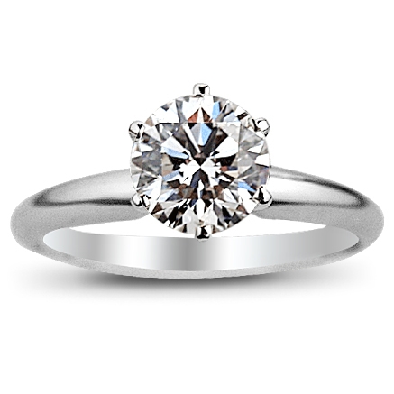 Faux Diamond Engagement Rings on 0ct Round Simulated Diamond Engagement Solitaire Ring   Ebay