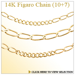 14k Figaro Chain (10+7)