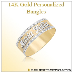 14K Gold Personalized Bangles