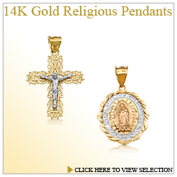 14K Gold Religious Pendants