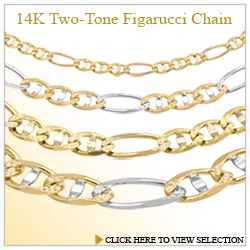 14K Two-Tone Figarucci Chain