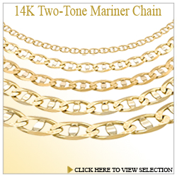 14K Two-Tone Mariner Chain