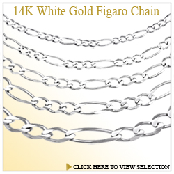 14K White Gold Figaro Chain