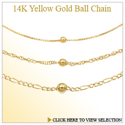 14K Yellow Gold Ball Chain