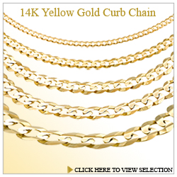 14K Yellow Gold Curb Chain