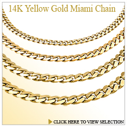 14K Yellow Gold Miami Chain