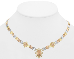 14K Tri-Color "Lady Guadalupe" Necklace - SKU:175-04