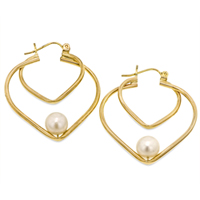 Ladies 14K Yellow Gold Cultured Freshwater Pearl Earring - SKU:231-02