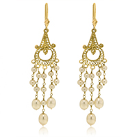 Ladies 14K Yellow Gold Cultured Freshwater Pearl Earring - SKU:261-01