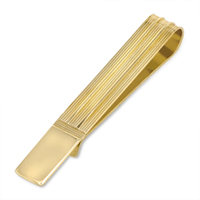 14K Solid Yellow Gold Tie Bar 8.0mm Wide - SKU:325-16