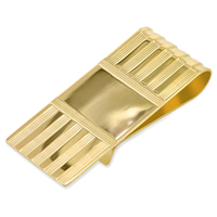 14K Solid Yellow Gold Money Clip 19.0mm Wide - SKU:325-21