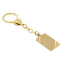 14K Solid Yellow Gold Key Rings 22.0mm Wide - SKU:325-26