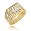 Men's 14K Two-Tone Ring With Channel Set Round Diamonds 0.60ct.  - SKU:340-07