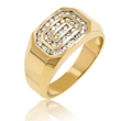Men's 14K Yellow Gold Ring With Channel Set Round Diamonds 0.70ct.  - SKU:340-08