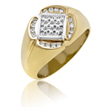 Men's 14K Yellow Gold Ring With Channel Set Round Diamonds 0.55ct.  - SKU:340-10