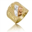 Ladies Virgin Mary Ring in 14K Tri-color Gold - SKU:75-06