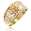 Ladies "Rose" Ring in 14K Tri-color Gold - SKU:75-15