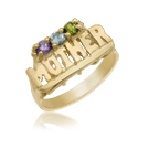 14K Yellow Gold "Mother's Ring" Personalized To Your Specifications  - SKU:83-13
