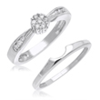 Ladies 14K White Gold Two Piece Diamond Ring 0.24ct. - SKU:D11-07
