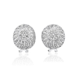Ladies 14k White Gold Diamond Earrings 0.99 ct.  - SKU:D16-12