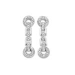Ladies 14k White Gold Diamond Earrings 0.42 ct.  - SKU:D16-06