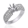 Ladies 14K White Gold Diamond Semi Mount Ring 1.47ct. - SKU:D18-11