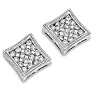 Ladies 14k White Gold Diamond Earrings 1.00 ct.  - SKU:D20-16