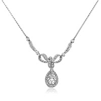14K White Gold Diamond Necklace 0.49 Ct.  - SKU:D21-12