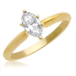 Ladies 14K Yellow Gold Marquise Shaped Diamond Solitaire 0.50ct.  - SKU:D27-14