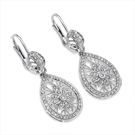 Ladies 14k White Gold Diamond Earrings 0.50 ct.  - SKU:D28-03