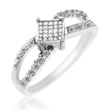 Ladies 14K White Gold Diamond Ring 0.35 ct.  - SKU:D03-02