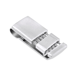 Stainless Steel Money Clip with Cable Wire Accents with Option to Personlaize - SKU:OK-SMK22