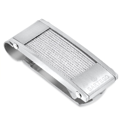 Stainless Steel Money Clip with Cable Wire Accents - SKU:OK-SMK23