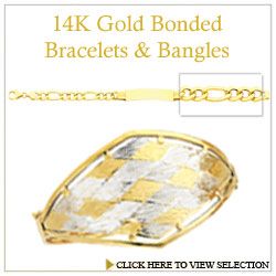 14K Gold Bonded Bracelets & Bangles