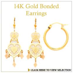 14K Gold Bonded / 14K Gold Over Silver Earrings