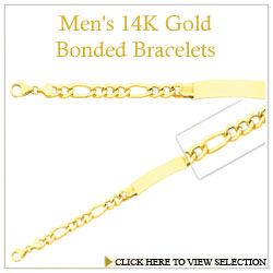 Men's 14K Gold Bonded Bracelets