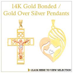 14K Gold Bonded / 14K Gold Over Silver Pendants