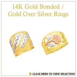 14K Gold Bonded / 14K Gold Over Silver Rings