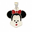 Minnie Mouse Pendant in Pure .925 Sterling Silver Suitable for Children & Adults - SKU: OKNE-001P