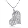 Diamond Heart Design Pendant 14k White Gold (0.80ct. tw.) - SKU:OKN 5-5