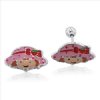 Strawberry Short Cake Earrings in .925 Sterling Silver with either Screw Back or Push Back - SKU:OKNE-10