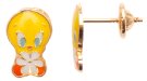 Tweety Earrings in 14K Yellow Gold - SKU:OKWB17-3
