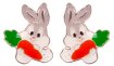 Bugs Bunny Earrings in Sterling Silver - SKU:OKWB18-23