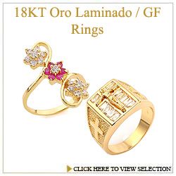 18KT Oro Laminado / 18KT Gold Filled Rings
