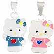 Hello Kitty Pendant in Pure .925 Sterling Silver Suitable for Children & Adults - SKU: OKNE-014P